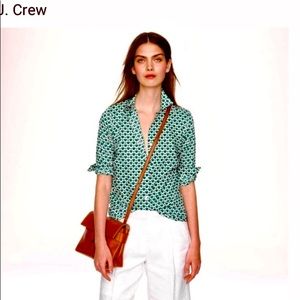 J Crew perfect shirt, honey pie, hearts & bees sz6